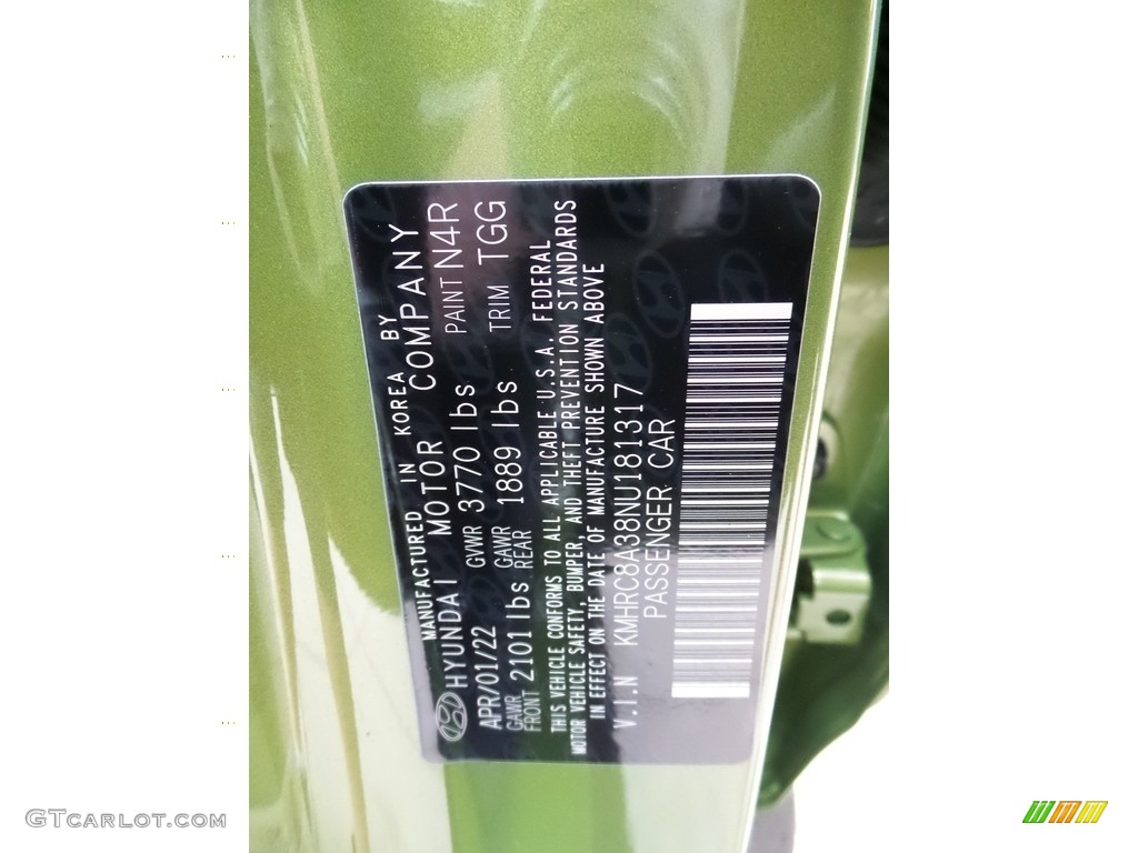 2022 Venue Color Code N4R for Green Apple Photo #144240162