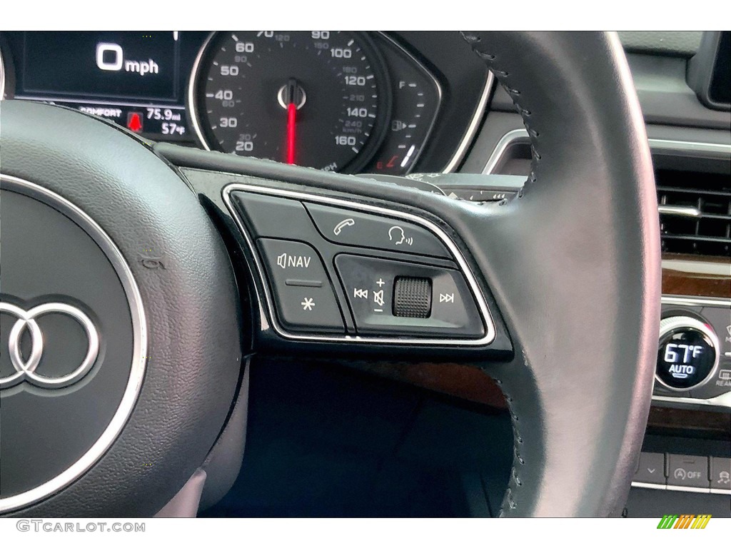 2019 Audi A5 Sportback Premium quattro Black Steering Wheel Photo #144240933