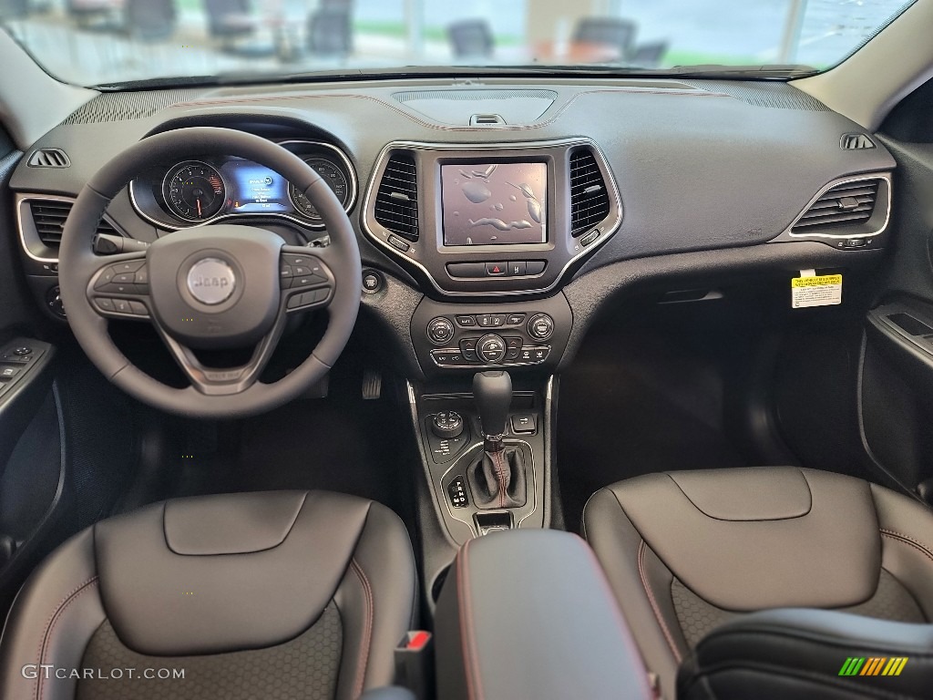 Black Interior 2022 Jeep Cherokee Trailhawk 4x4 Photo #144242277