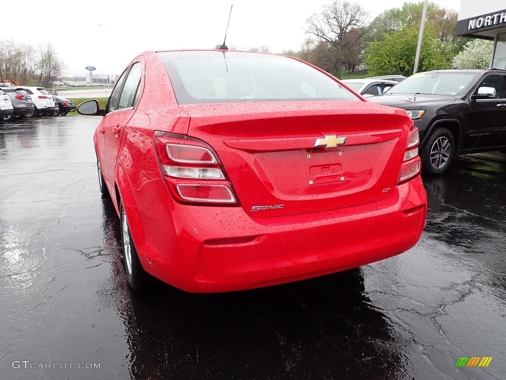 2017 Sonic LT Sedan - Red Hot / Jet Black/Dark Titanium photo #4