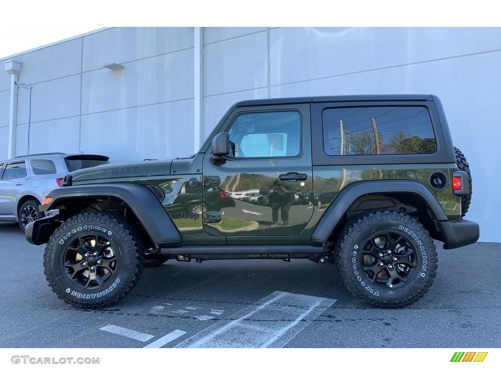 Sarge Green 2022 Jeep Wrangler Willys 4x4 Exterior Photo #144243867