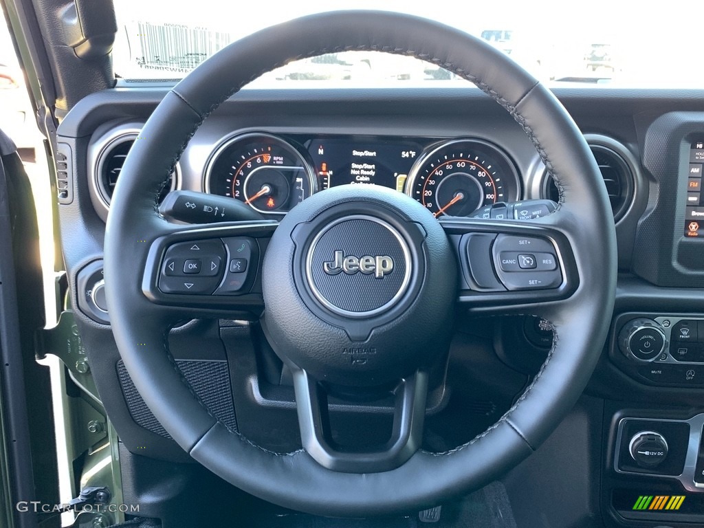 2022 Jeep Wrangler Willys 4x4 Black Steering Wheel Photo #144244158