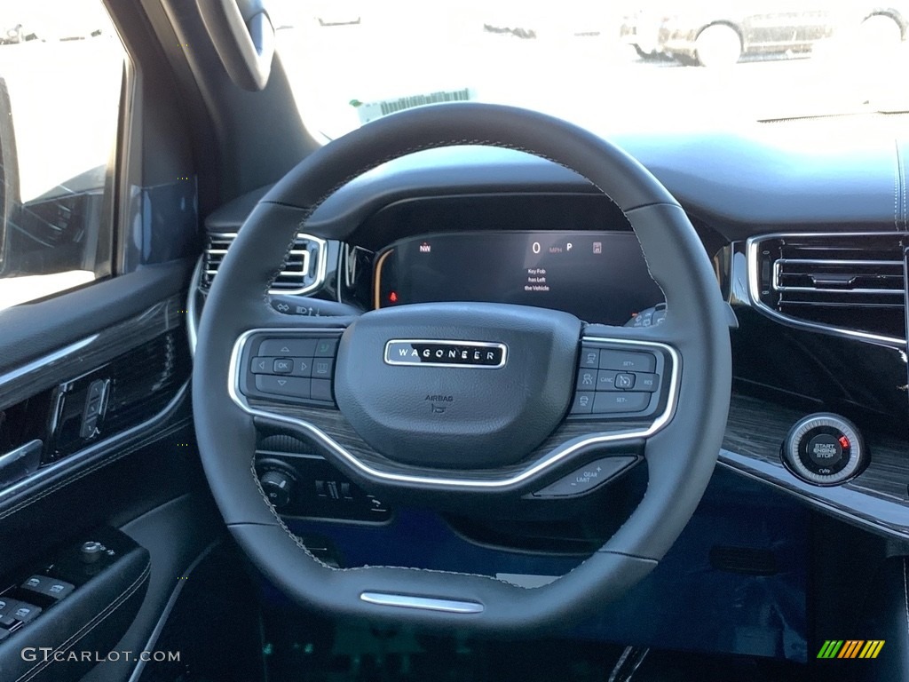 2022 Jeep Wagoneer Series III 4x4 Global Black Steering Wheel Photo #144246105