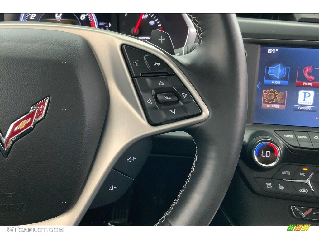 2016 Chevrolet Corvette Stingray Coupe Jet Black Steering Wheel Photo #144246624