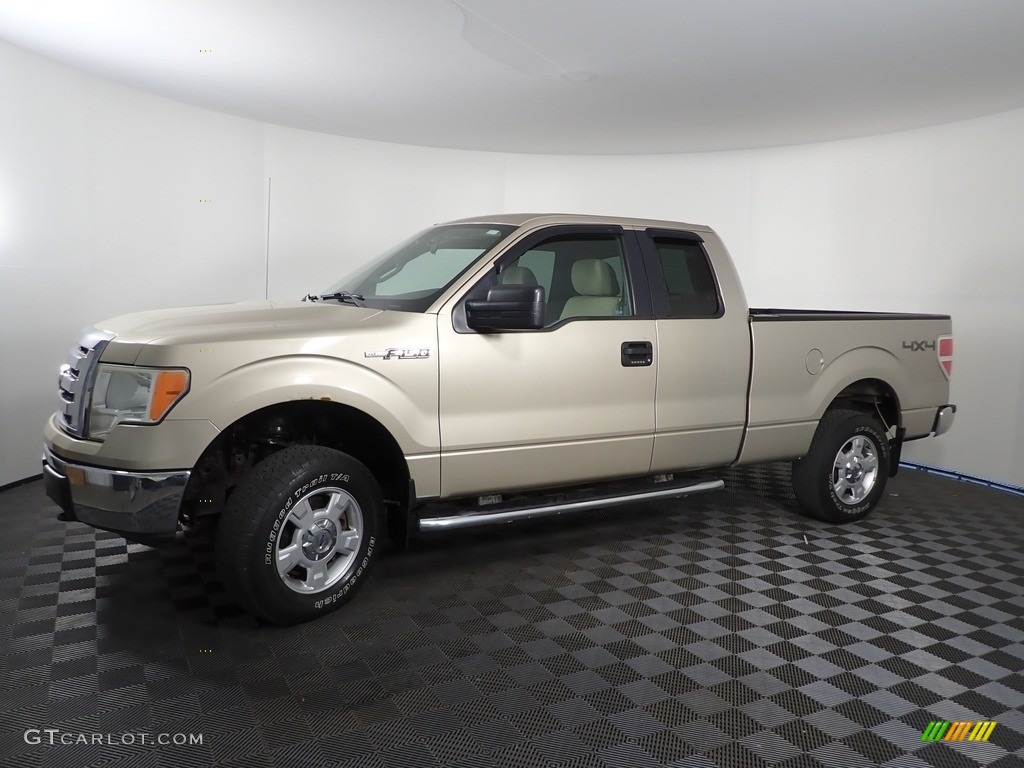 2010 F150 XLT SuperCab 4x4 - Pueblo Gold Metallic / Tan photo #3