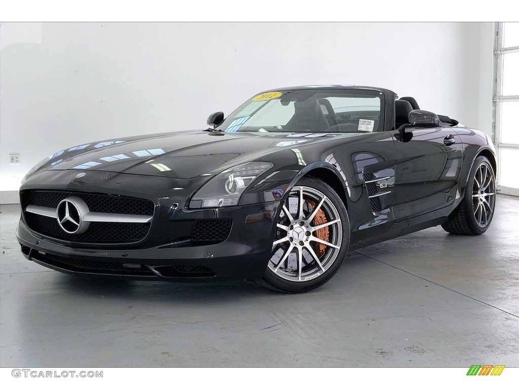 Obsidian Black Metallic 2012 Mercedes-Benz SLS AMG Roadster Exterior Photo #144247317