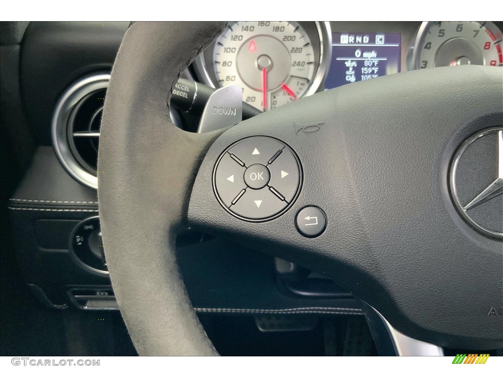 2012 Mercedes-Benz SLS AMG Roadster designo Black Steering Wheel Photo #144247539