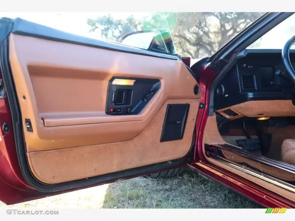 1989 Corvette Convertible - Dark Red Metallic / Saddle photo #4