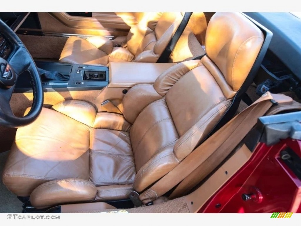 1989 Corvette Convertible - Dark Red Metallic / Saddle photo #5