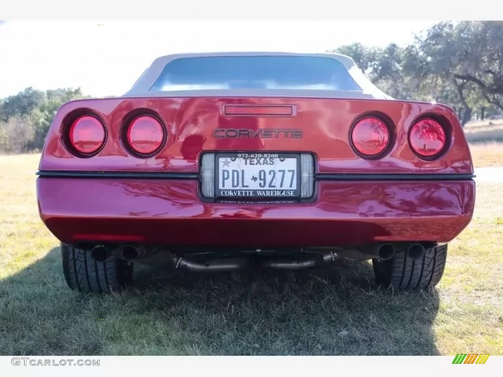 1989 Corvette Convertible - Dark Red Metallic / Saddle photo #12