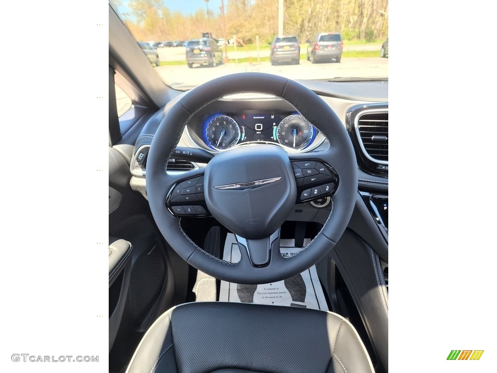2022 Chrysler Pacifica Limited AWD Black Steering Wheel Photo #144249726