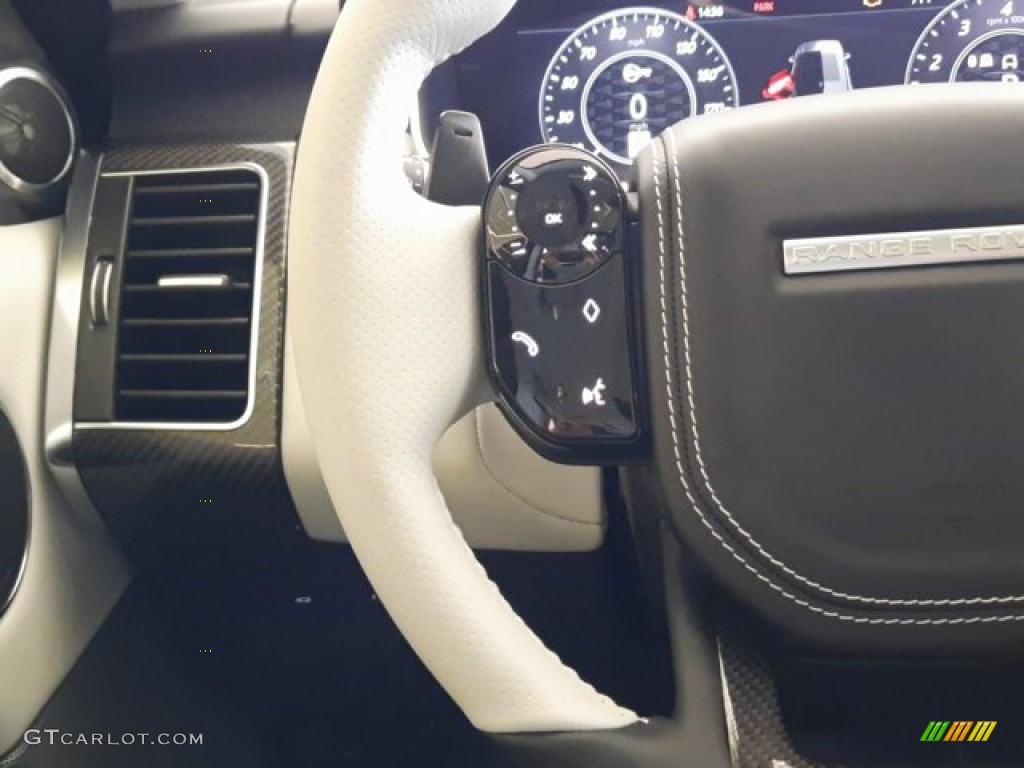 2022 Land Rover Range Rover Sport SVR Cirrus/Ebony Steering Wheel Photo #144250617
