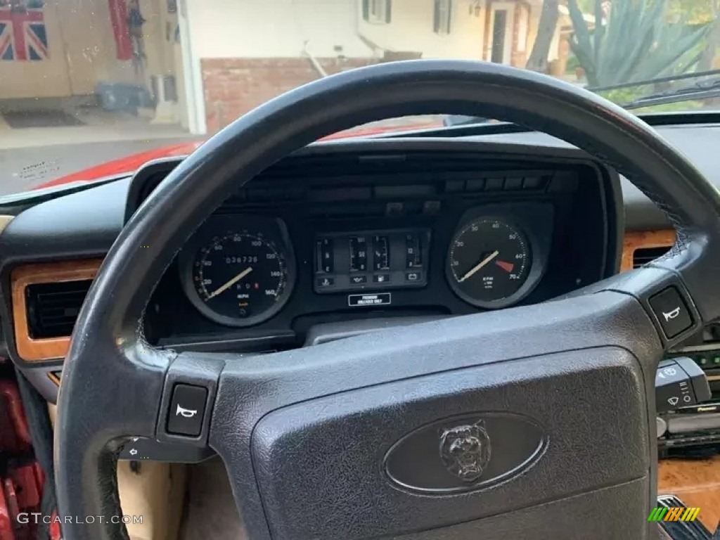 1991 Jaguar XJ XJS Coupe Tan Steering Wheel Photo #144250710