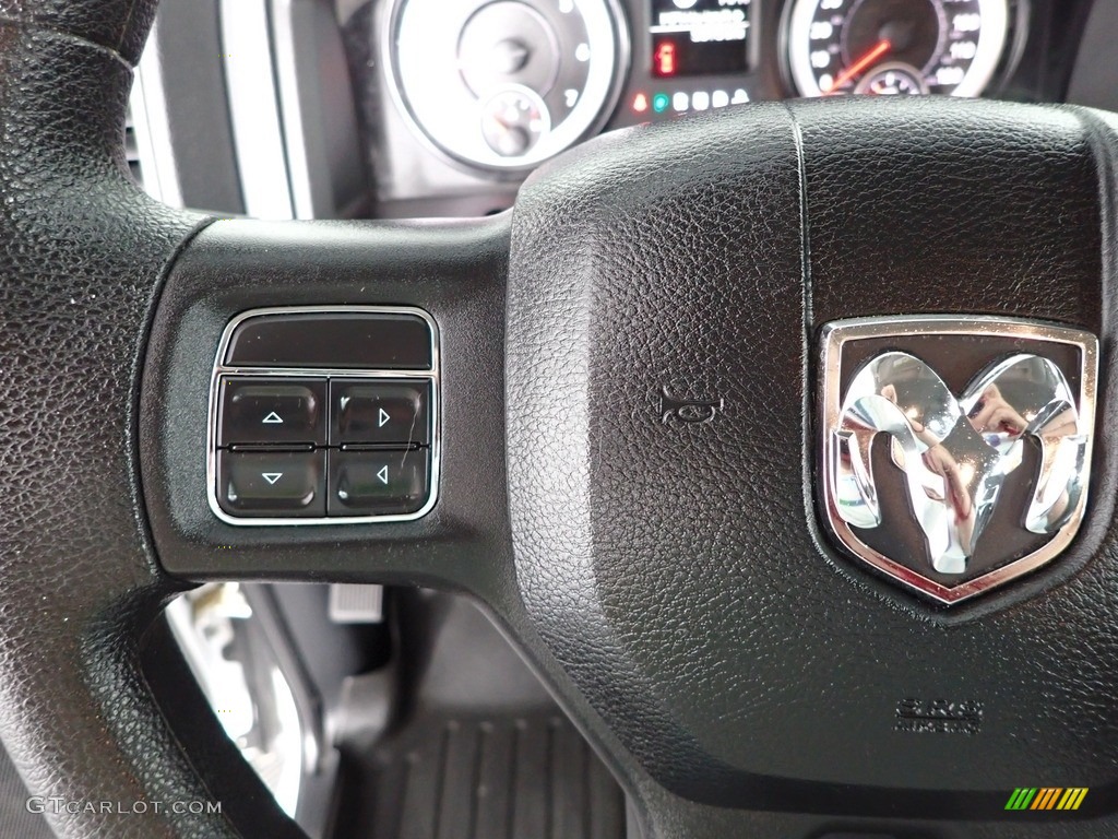 2015 Ram 1500 Tradesman Crew Cab 4x4 Black/Diesel Gray Steering Wheel Photo #144250821