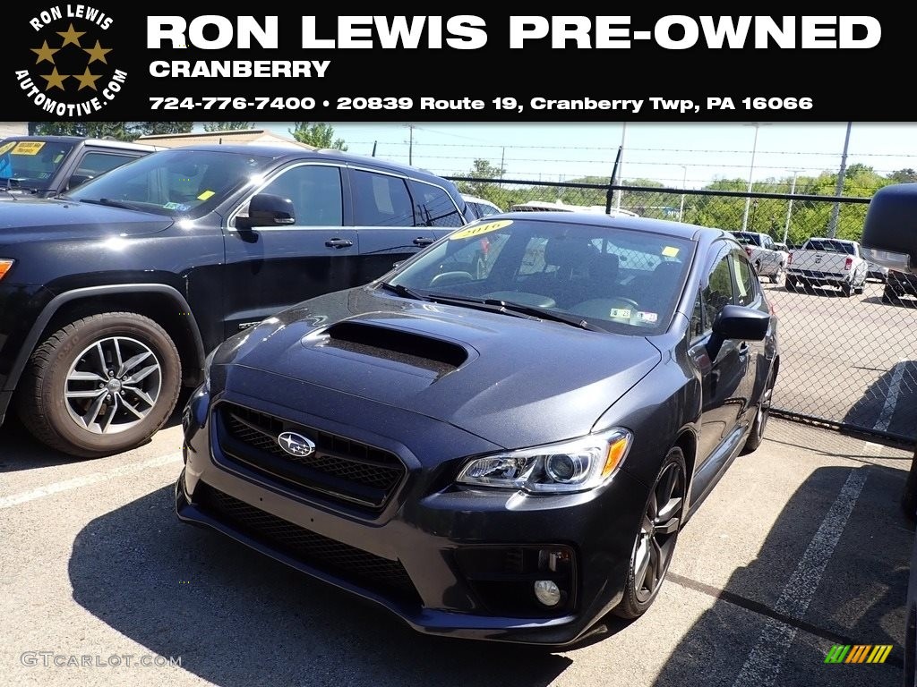 2016 WRX Premium - Dark Gray Metallic / Carbon Black photo #1