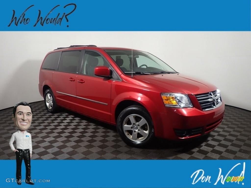 2010 Grand Caravan SXT - Deep Cherry Red Crystal Pearl / Dark Slate Gray/Light Shale photo #1