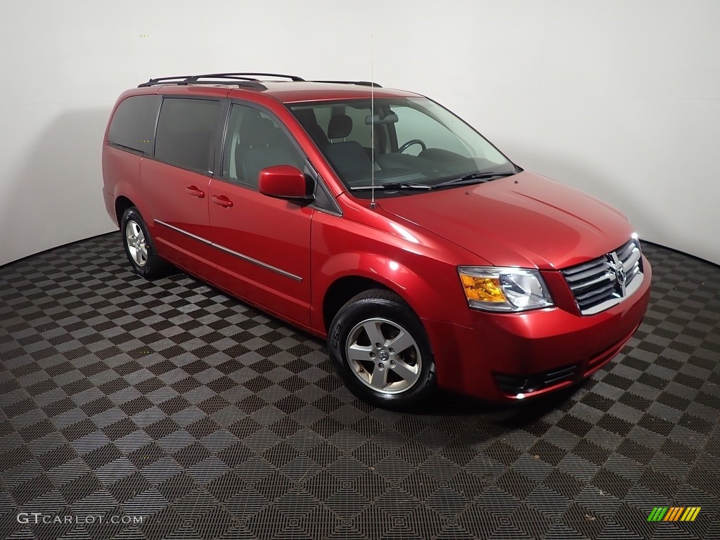 2010 Grand Caravan SXT - Deep Cherry Red Crystal Pearl / Dark Slate Gray/Light Shale photo #2