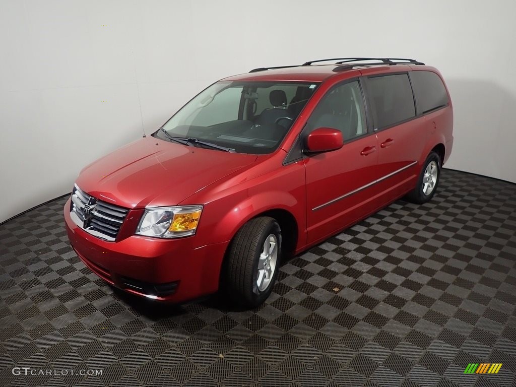 2010 Grand Caravan SXT - Deep Cherry Red Crystal Pearl / Dark Slate Gray/Light Shale photo #7