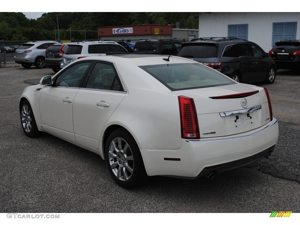 2008 CTS 4 AWD Sedan - White Diamond Tri-Coat / Cashmere/Cocoa photo #3