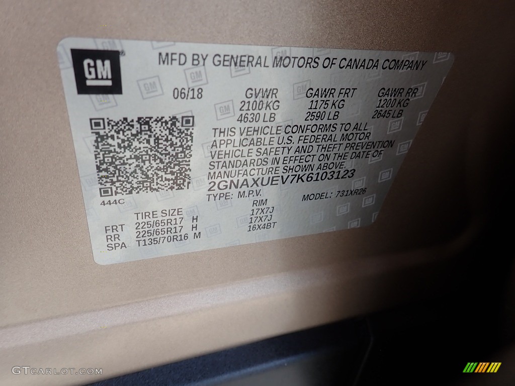 2019 Equinox LT AWD - Sandy Ridge Metallic / Jet Black photo #28
