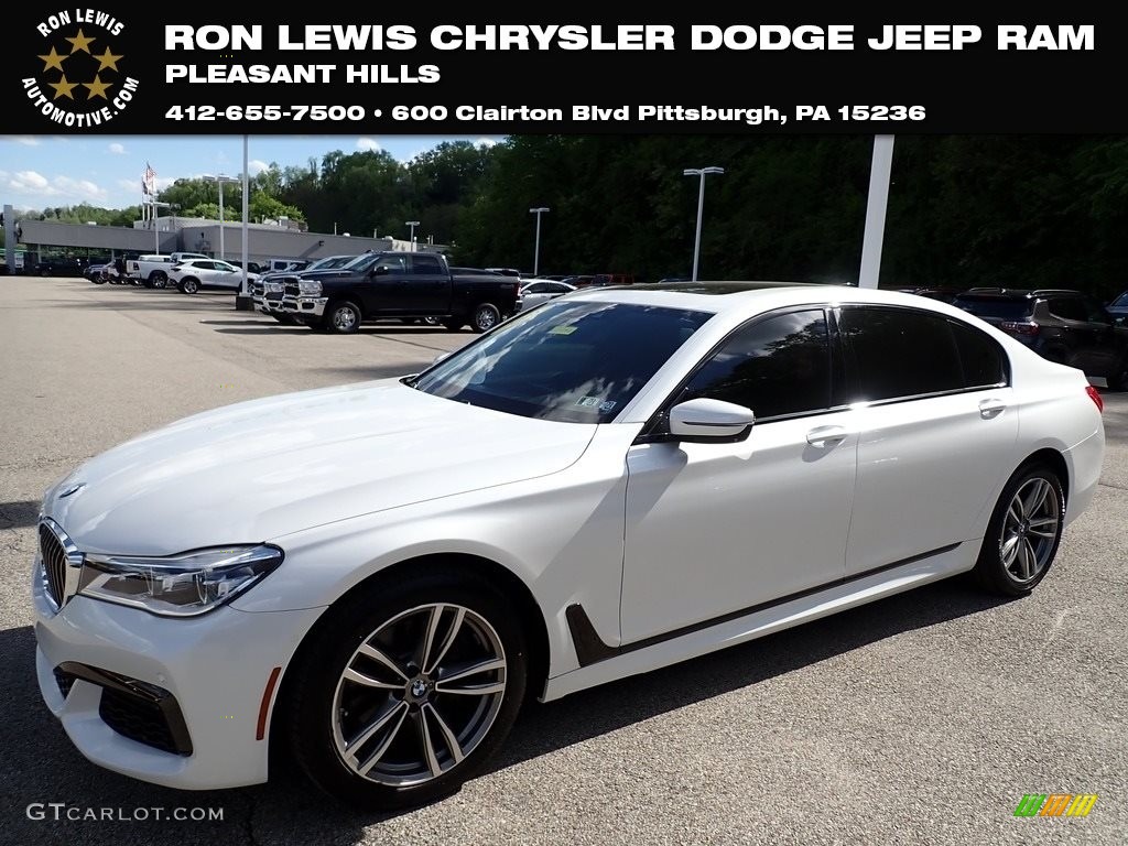 2018 7 Series 750i xDrive Sedan - Mineral White Metallic / Black photo #1