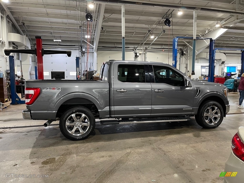 2021 F150 Lariat SuperCrew 4x4 - Carbonized Gray / Black photo #4
