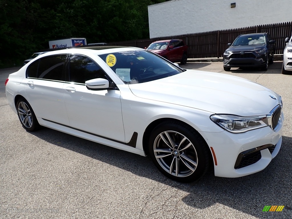 2018 7 Series 750i xDrive Sedan - Mineral White Metallic / Black photo #8