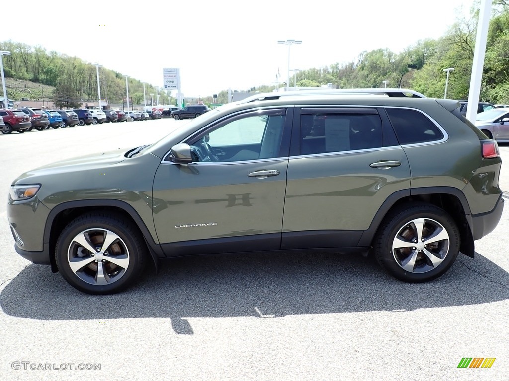 2019 Cherokee Limited 4x4 - Olive Green Pearl / Black/Ski Grey photo #2