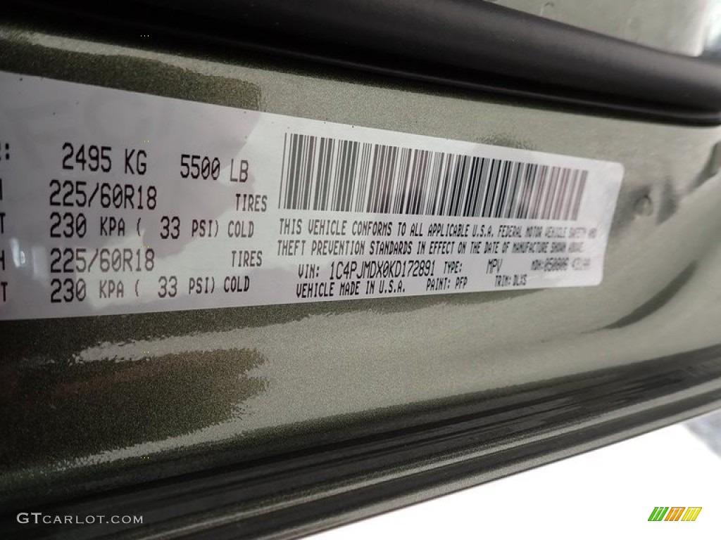 2019 Cherokee Limited 4x4 - Olive Green Pearl / Black/Ski Grey photo #14