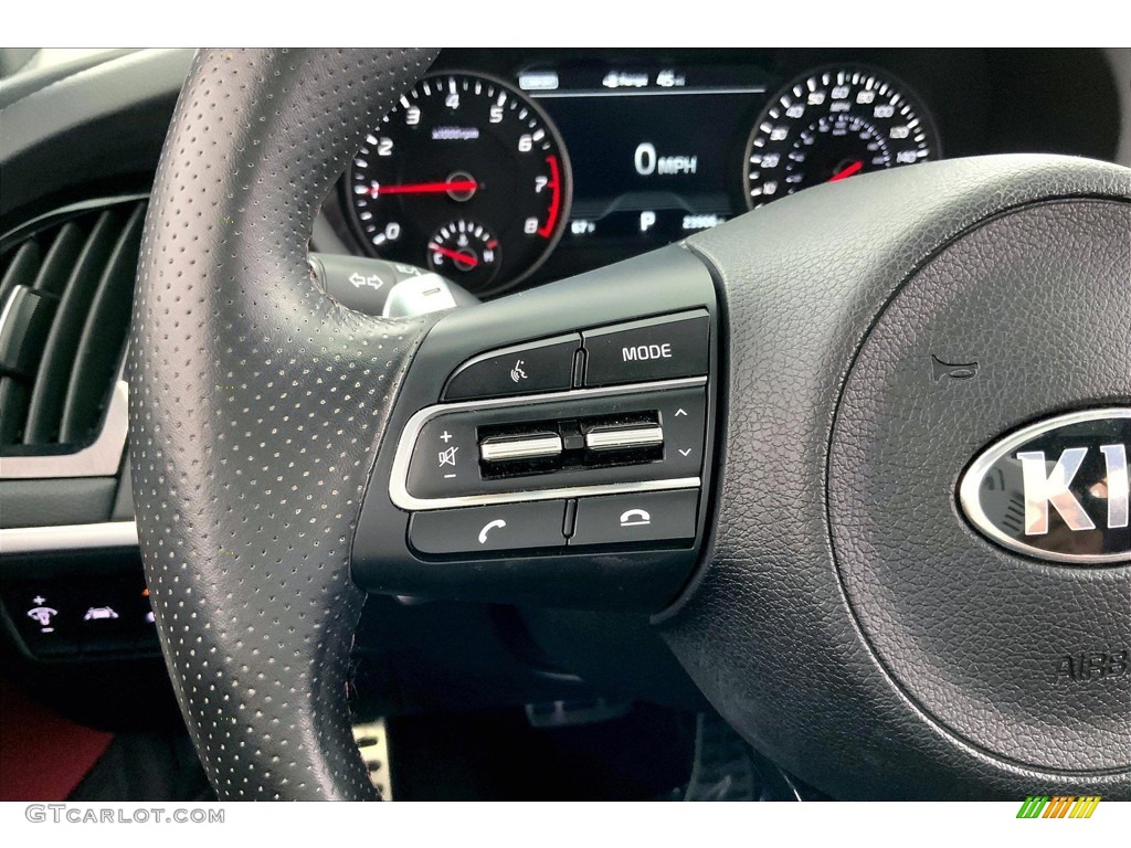 2019 Kia Stinger GT1 Black Steering Wheel Photo #144258718