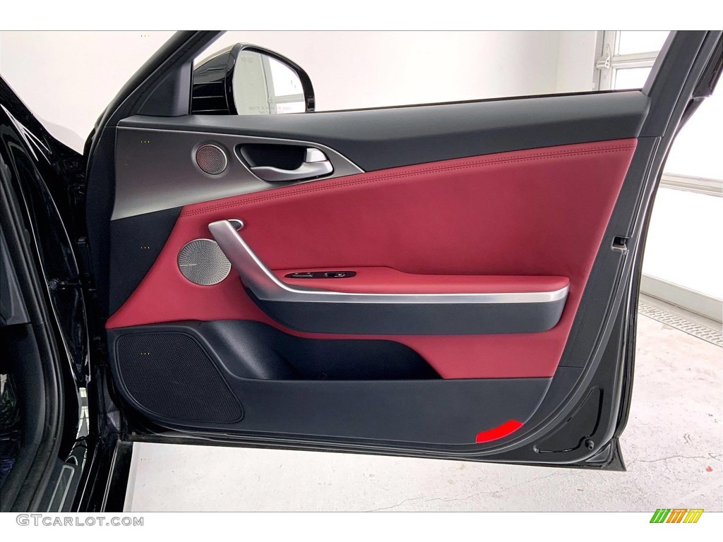 2019 Kia Stinger GT1 Black Door Panel Photo #144258838
