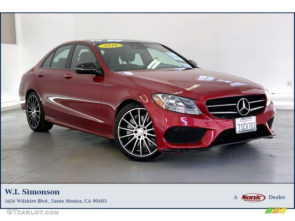 2016 C 300 Sedan - designo Cardinal Red Metallic / Black photo #1