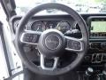 Black/Dark Saddle 2022 Jeep Wrangler Unlimited Sahara 4XE Hybrid Steering Wheel