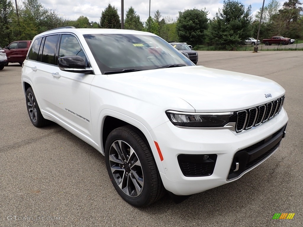 Bright White 2022 Jeep Grand Cherokee Overland 4x4 Exterior Photo #144260452