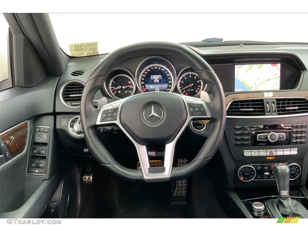 2014 Mercedes-Benz C 63 AMG AMG Black Steering Wheel Photo #144261106