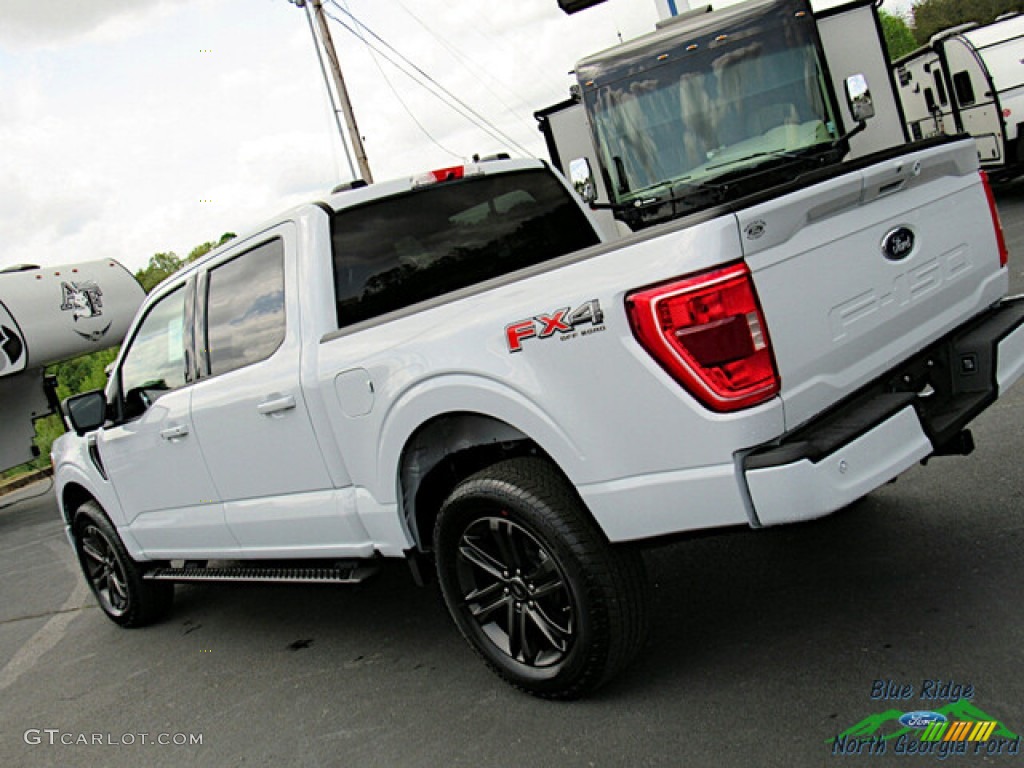 2022 F150 XLT SuperCrew 4x4 - Space White Metallic / Black photo #28