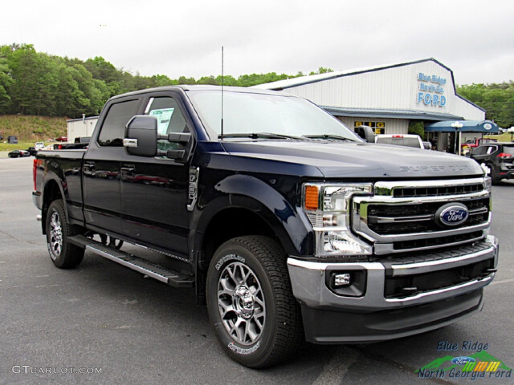 2022 F350 Super Duty Lariat Crew Cab 4x4 - Antimatter Blue / Black Onyx photo #7