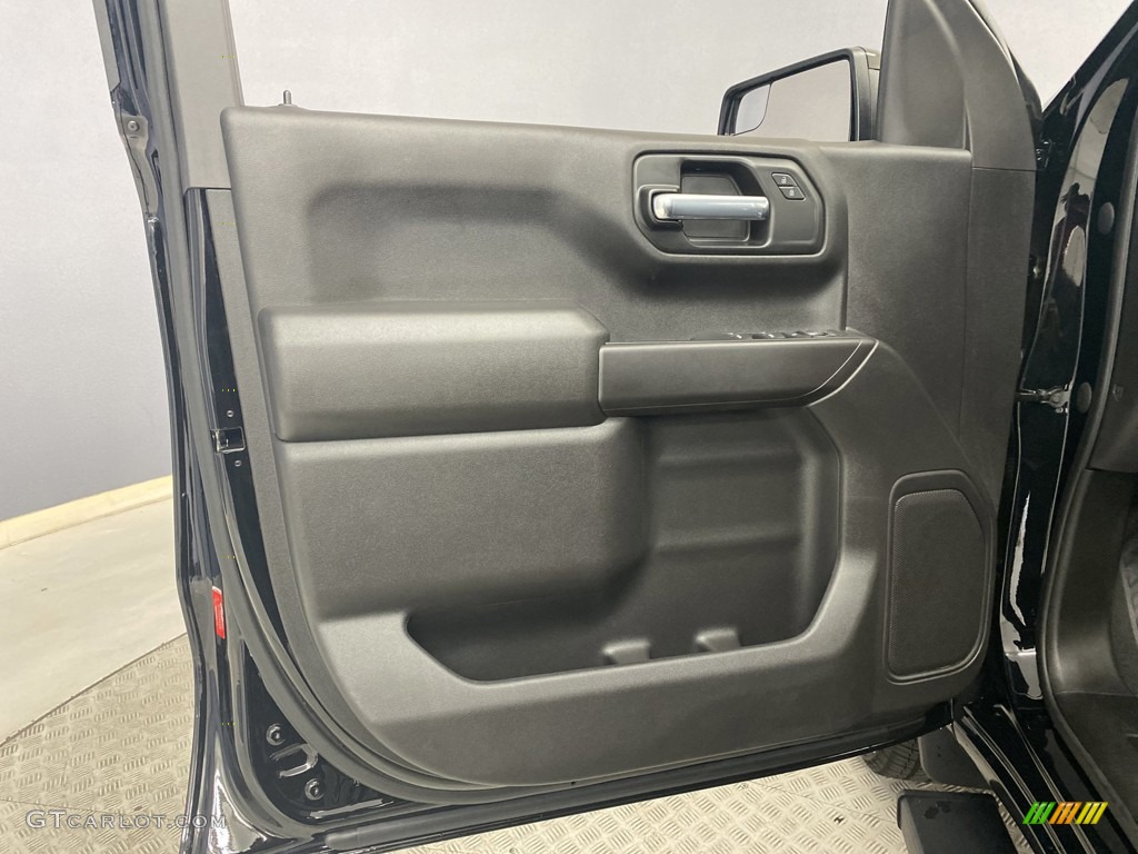 2021 Chevrolet Silverado 1500 Custom Crew Cab Jet Black Door Panel Photo #144264145