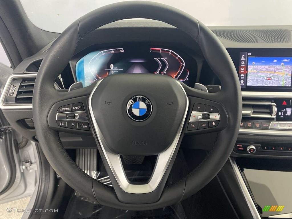 2019 3 Series 330i Sedan - Glacier Silver Metallic / Black photo #17