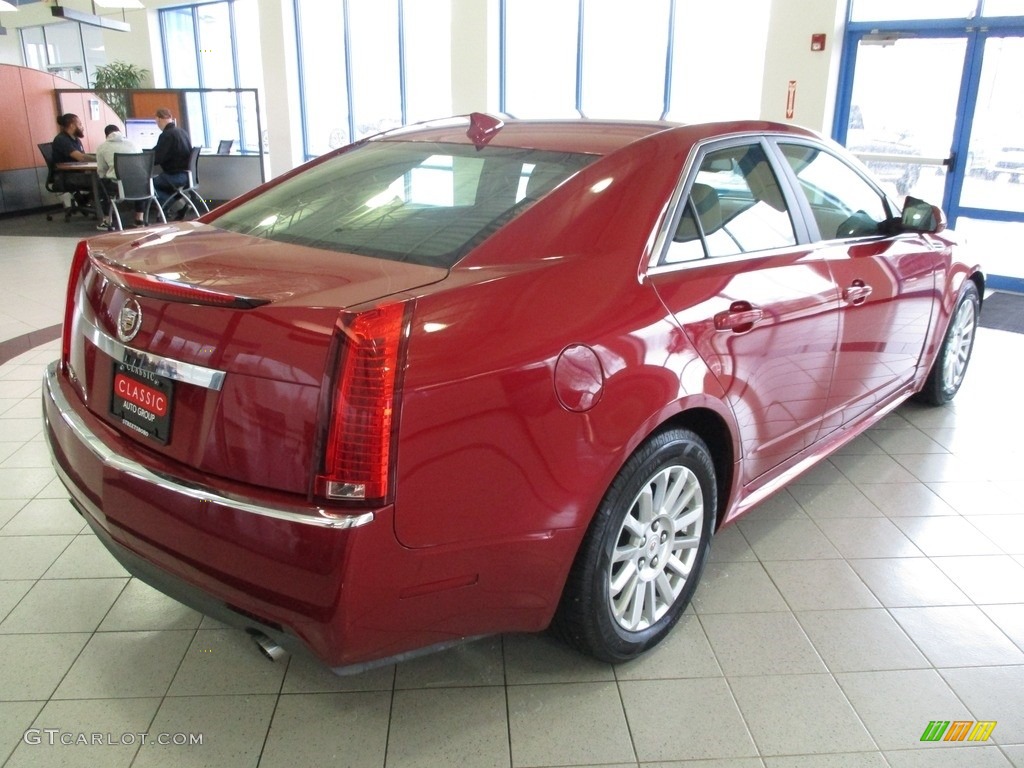 2010 CTS 4 3.0 AWD Sedan - Crystal Red Tintcoat / Light Titanium/Ebony photo #7