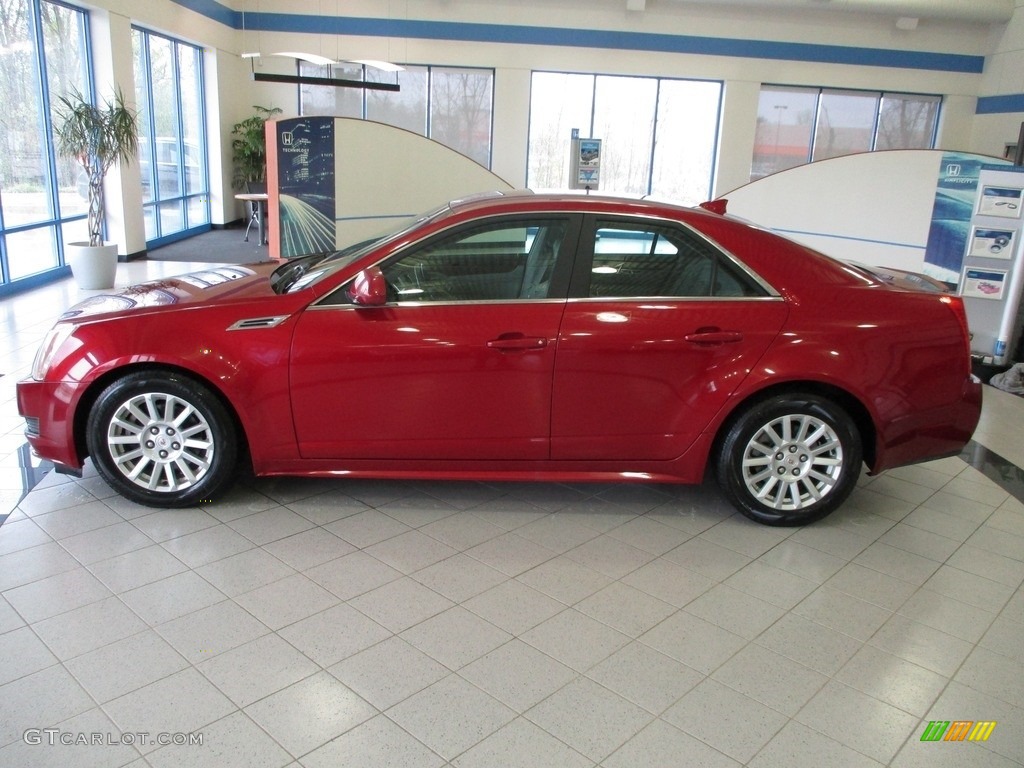 2010 CTS 4 3.0 AWD Sedan - Crystal Red Tintcoat / Light Titanium/Ebony photo #10