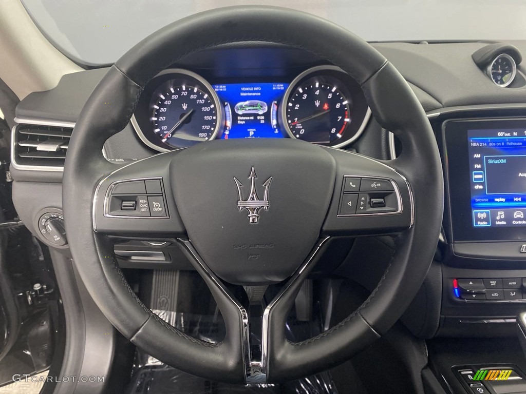 2019 Maserati Ghibli Standard Ghibli Model Nero Steering Wheel Photo #144269866