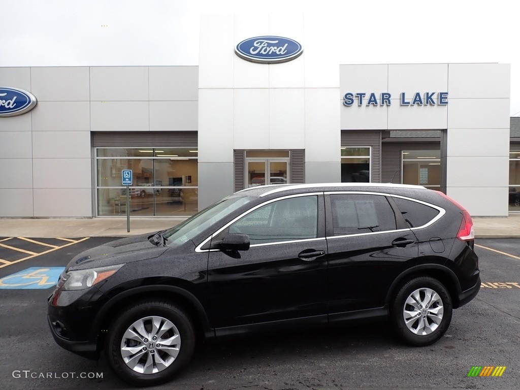 2014 CR-V EX-L AWD - Crystal Black Pearl / Black photo #1
