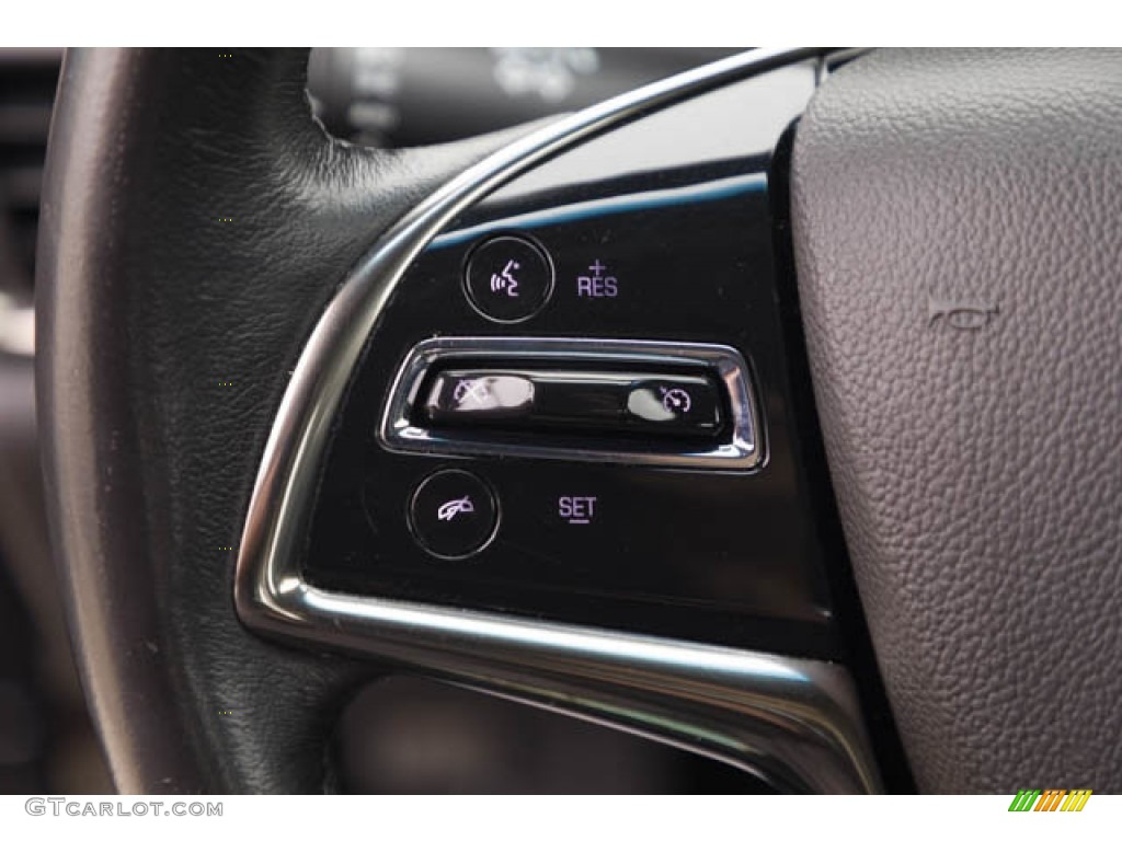 2016 Cadillac ATS 2.0T AWD Sedan Jet Black Steering Wheel Photo #144274525