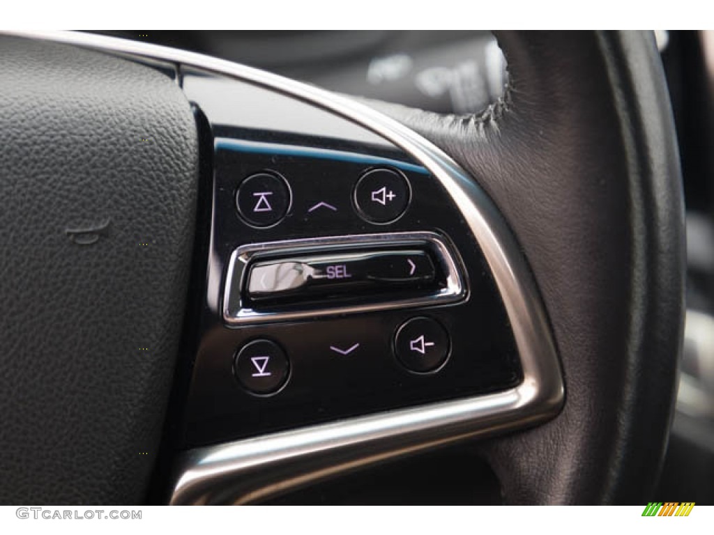 2016 Cadillac ATS 2.0T AWD Sedan Jet Black Steering Wheel Photo #144274543
