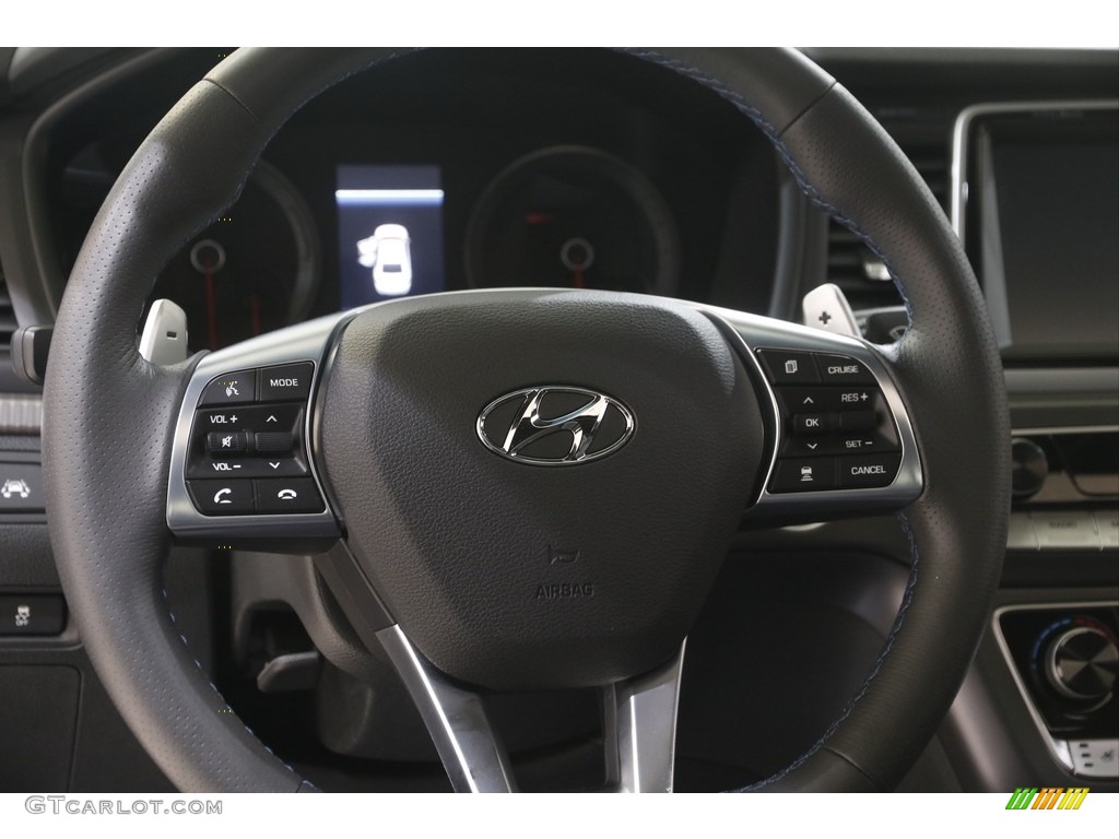 2018 Hyundai Sonata Limited 2.0T Black Steering Wheel Photo #144275587
