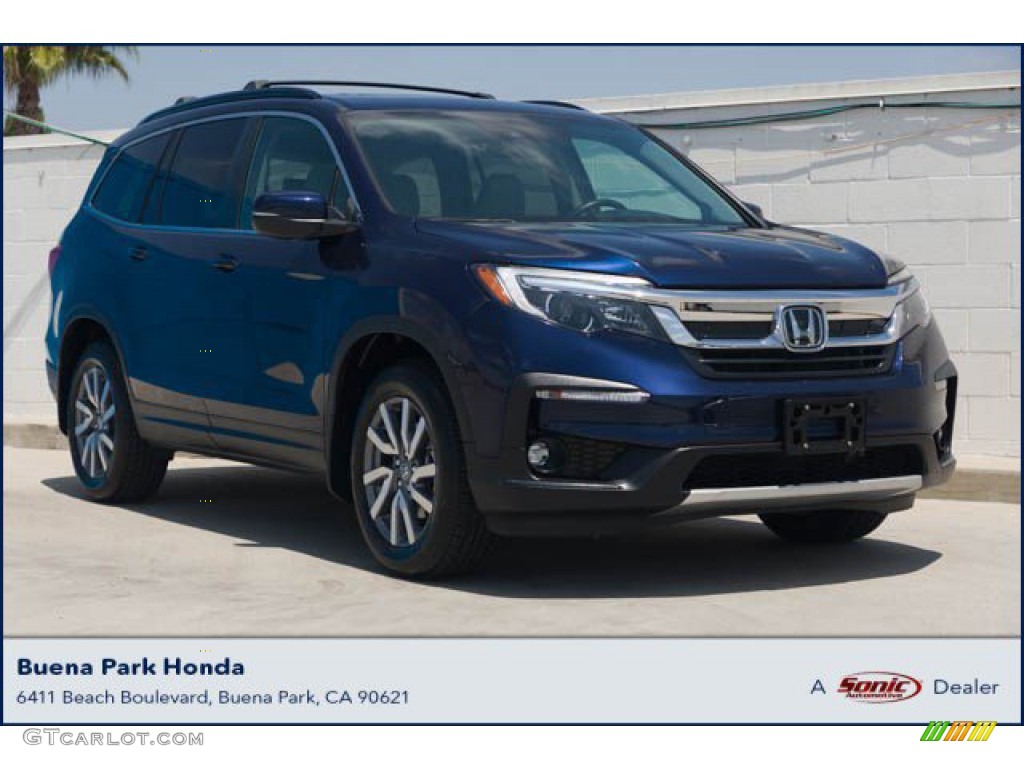 2019 Pilot EX-L - Obsidian Blue Pearl / Gray photo #1