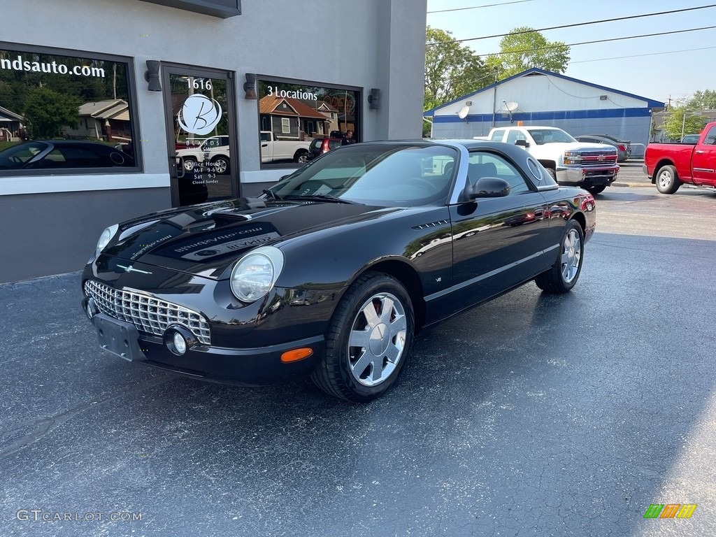 2002 Thunderbird Deluxe Roadster - Evening Black / Midnight Black photo #2