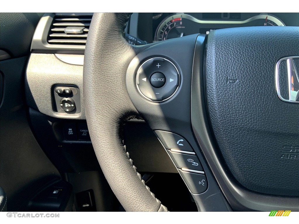 2019 Honda Ridgeline RTL Black Steering Wheel Photo #144278314