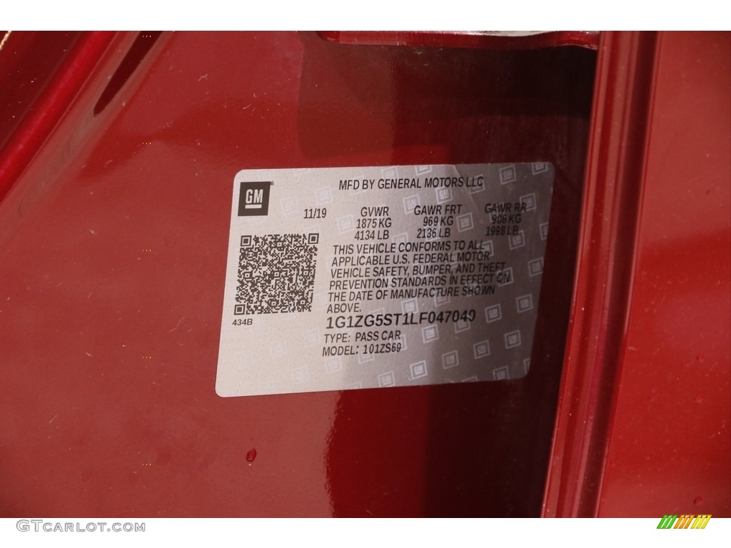 2020 Malibu RS - Cajun Red Tintcoat / Jet Black photo #20